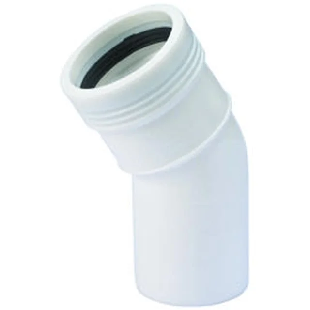 Wavin Wafix avløpsbend, 30°, Ø50 mm, plast, hvit | 2214529 Wavin Wafix avløpsbend, 30°, Ø50 mm, plast, hvit | 2214529