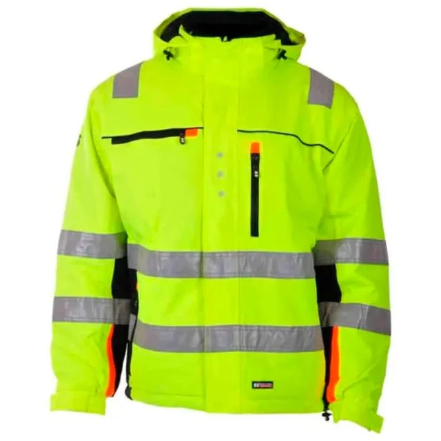 Bekken & Strøm Bergset vinterjakke, HiVis kl.3, unisex, str. 2XL, gul/sort | 647123 Bekken & Strøm Bergset vinterjakke, HiVis kl.3, unisex, str. 2XL, gul/sort | 647123