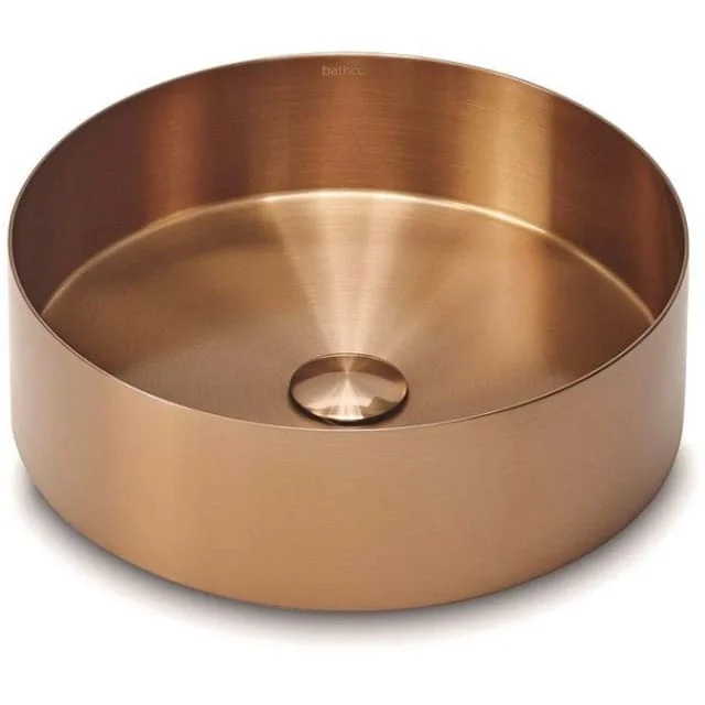 Bathco Detroit toppmontert servant, 38×38 cm, børstet kobber | 8341 Bathco Detroit toppmontert servant, 38×38 cm, børstet kobber | 8341