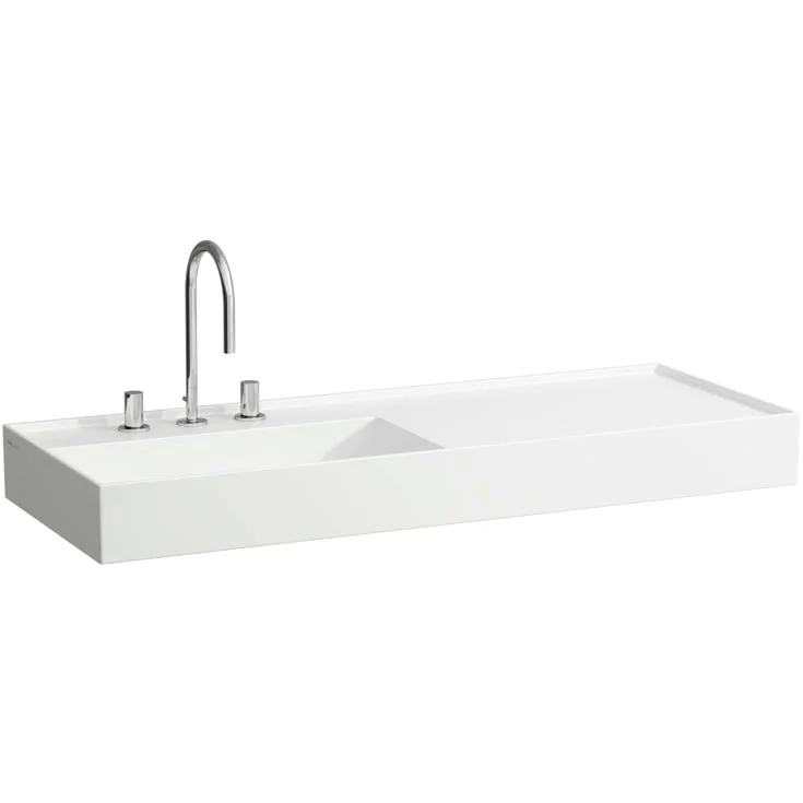 Kartell Laufen servant, 120x46 cm, venstre, hvit | H8133324001111