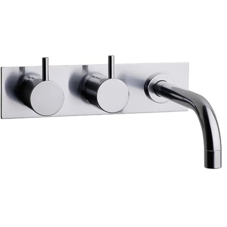 Vola 613K servantarmatur for innbygging, standard grep, 160 mm tut, børstet krom | 613K-20