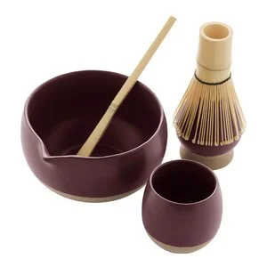 Matcha sett 4 stk burgunder v:9447527