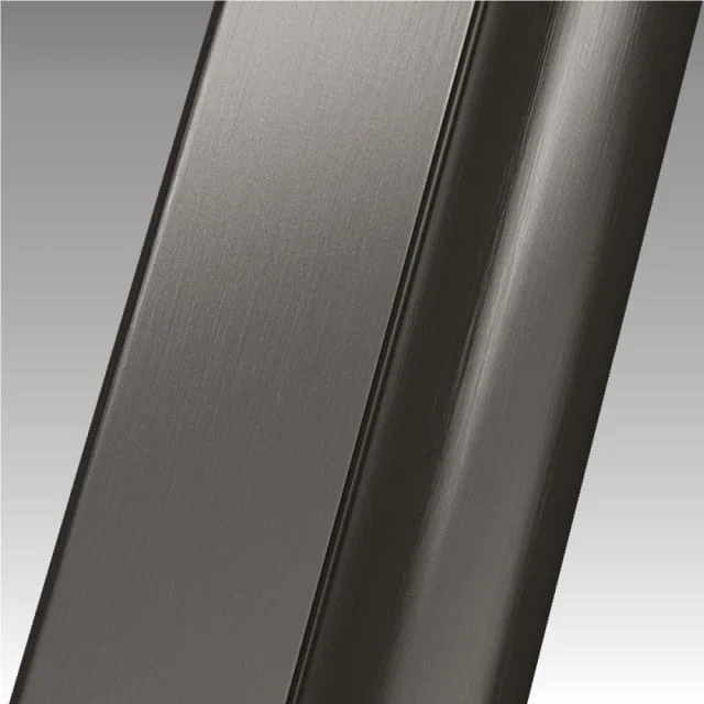 Novellini HP ART fastvegg, 87-88,5 cm, rillet glass, børstet grafitt profil | HARTHP90-94N