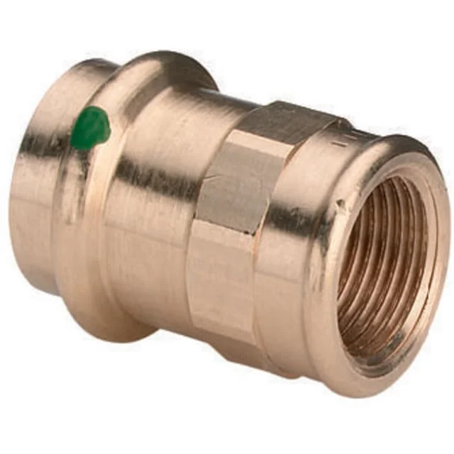 Viega Sanpress overgang, tappevann, varme, muffe/muffe, 22 mm x 3/4" | 108465 Viega Sanpress overgang, tappevann, varme, muffe/muffe, 22 mm x 3/4" | 108465