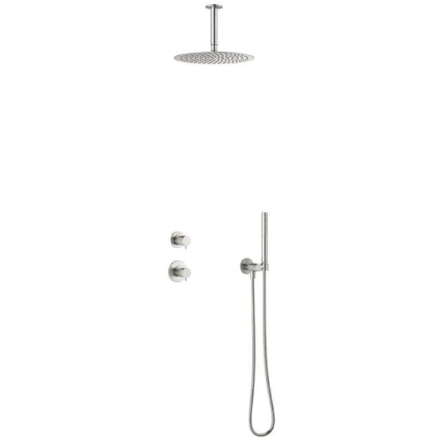 Damixa Iris DS2 takdusjsett for innbygging, børstet stål | 5706846 Damixa Iris DS2 takdusjsett for innbygging, børstet stål | 5706846