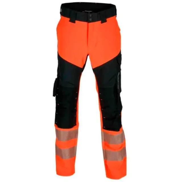 Bekken & Strøm Lillehammer arbeidsbukse, HiVis kl.1, unisex, str. C160, oransje/sort | 609610