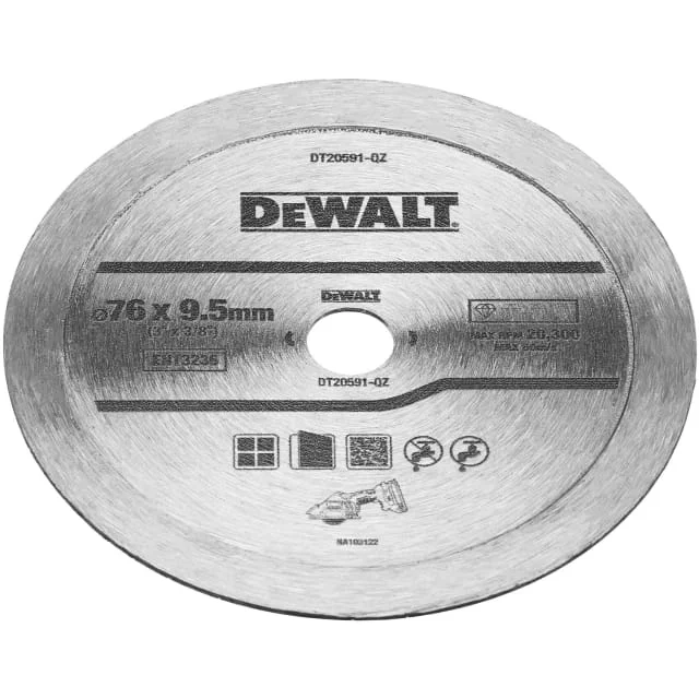 DeWalt diamantskæreskive, til fliser, Ø76/10 mm | DT20591-QZ