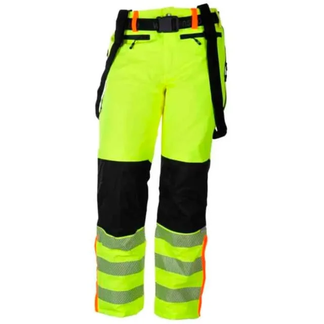 Bekken & Strøm Gjøvik allværs vinterbukse, kl.2, unisex, str. L, gul/sort, HiVis | 647042
