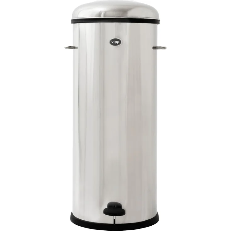 Vipp 17 avfallsbøtte, 30 liter, pedal, rustfritt stål | 01701