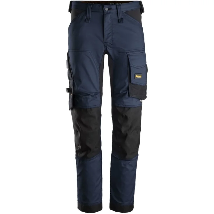 Snickers 6341 AllroundWork arbeidsbukser med stretch, marineblå/sort, str. 192 | 6341-9504_192