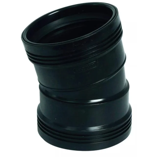Wavin Wafix 75x15° PP pluss bend, sort | 2215366