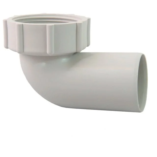 Smartline 40 mm PP bend 88 grader, 11/2"-1 1/4, m/gj og mutter, off-white | 2207159