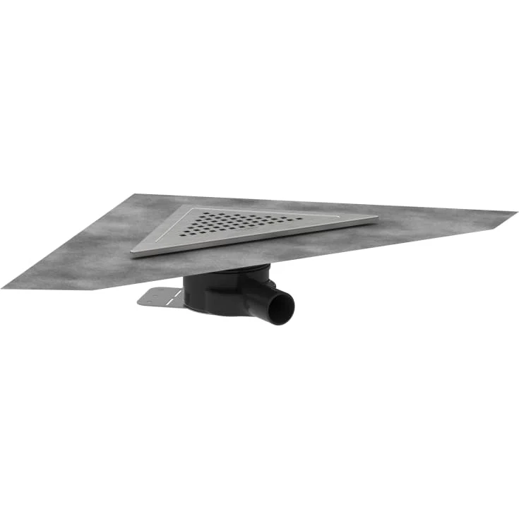 Hansgrohe Raindrain Corner komplett hjørnesluk, børstet rustfritt stål | 56252800 Hansgrohe Raindrain Corner komplett hjørnesluk, børstet rustfritt stål | 56252800