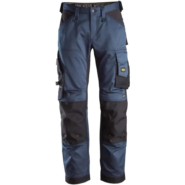Snickers 6351 arbeidsbukse med stretch, marineblå/sort, str. 152 | 6351-9504_152