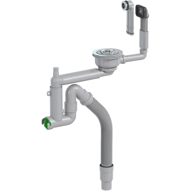 Prevex SmartLoc avløpssett, Ø50 mm, 1 kumme, grå | 41K13A1A
