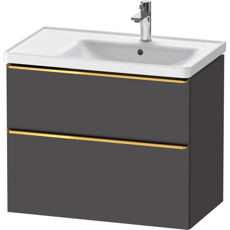 Duravit D-Neo servantskap, 78,4×45,2 cm, matt grafittgrå/gull | DE4358034490000 Duravit D-Neo servantskap, 78,4×45,2 cm, matt grafittgrå/gull | DE4358034490000