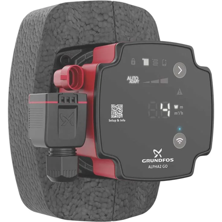 Grundfos Alpha2 GO 15-75 sirkulasjonspumpe 130 mm, varme | 1392945