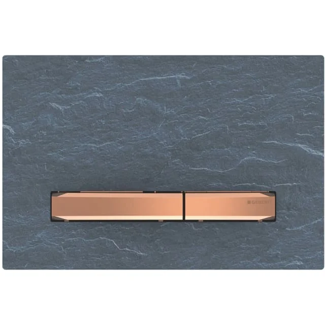 Geberit Sigma 50 Square betjeningsplate, skiffer/rødgull | 115.670.JM.2