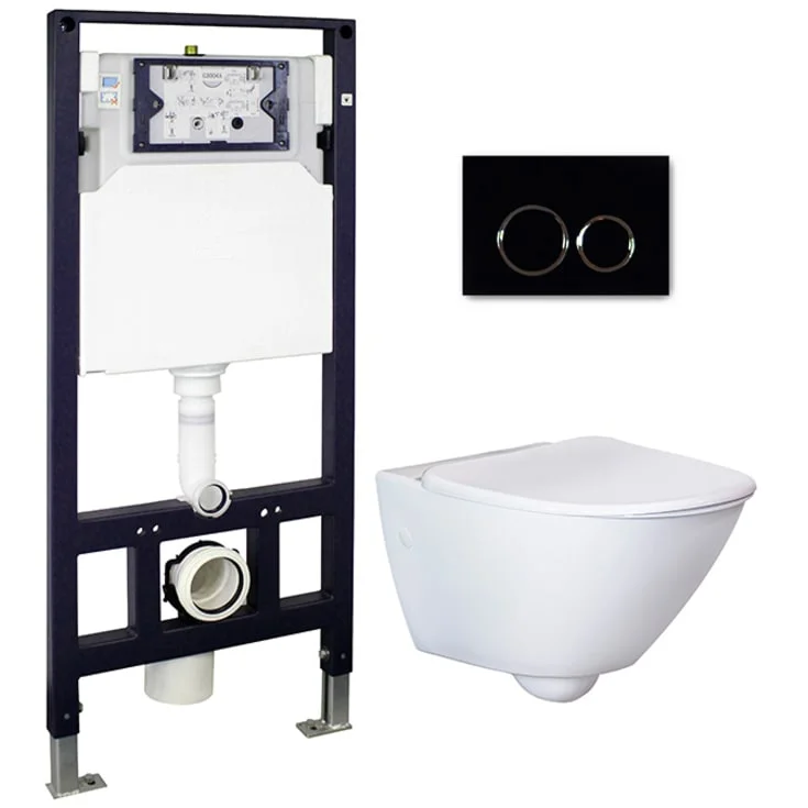 Bathlife Spola vegghengt toalettpakke, uten skyllekant, hvit | 401410106 Bathlife Spola vegghengt toalettpakke, uten skyllekant, hvit | 401410106