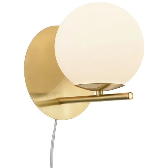 Trio Lighting Pure vegglampe, messing | 202000108