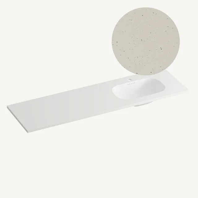 Korsbakken Nice møbelservant, høyre, 160,5x46,5 cm, terrazzo sand | 463221166