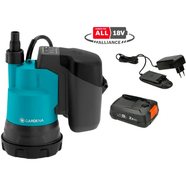 Gardena 2000/2 lensepumpe, batteridrevet, 18V, 2000 l/t | 14600-20 Gardena 2000/2 lensepumpe, batteridrevet, 18V, 2000 l/t | 14600-20
