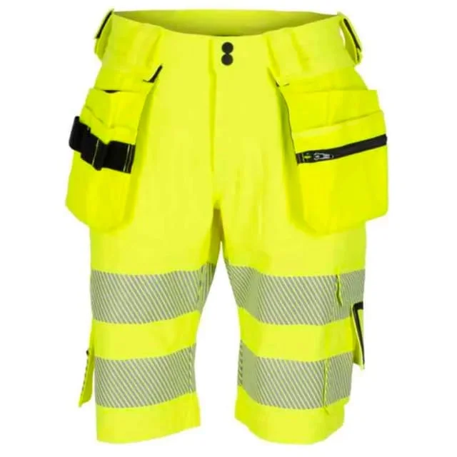 Bekken & Strøm Lillehammer arbeidsshorts, kl.1, unisex, str. C44, gul/sort, HiVis | 27303198