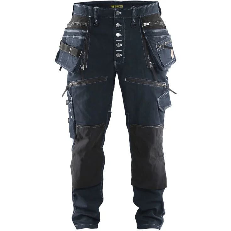 Blåkläder Workwear X1900 håndverkerbukser med 2-veis stretch, marineblå/sort, str. C148 | 1999-1141-8999_C148
