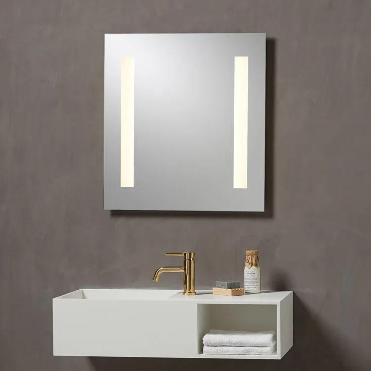 Loevschall Godhavn speil med integrert lys, 60x65 cm | 3443457107