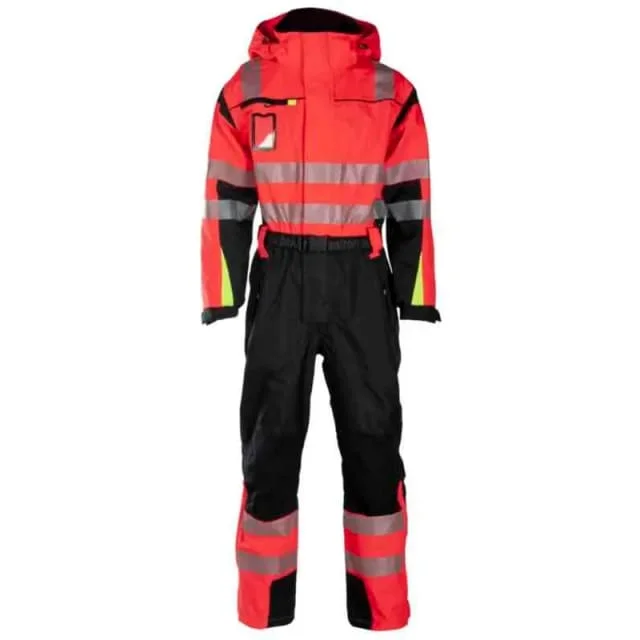 Bekken & Strøm Halten Extreme skalldress, HiVis kl.3, unisex, str. 5XL, rød/sort | 607206
