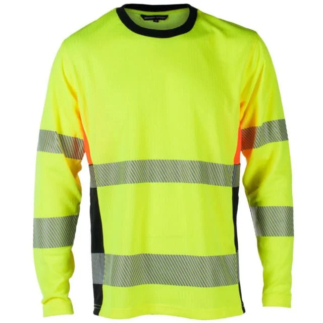 Bekken & Strøm Gjøvik T-skjorte, lang, HiVis kl.3, unisex, str. 2XL, gul/sort | 677284 Bekken & Strøm Gjøvik T-skjorte, lang, HiVis kl.3, unisex, str. 2XL, gul/sort | 677284