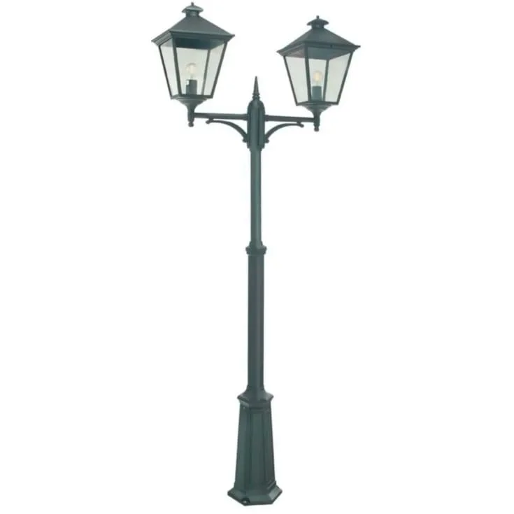 Norlys London 492 stolpelampe, LED max 2x11W, E27, IP54, sort | 3101716