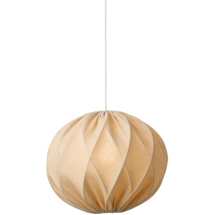 Nielsen Light Jasmin pendel, hvit ledning, sand | 480045