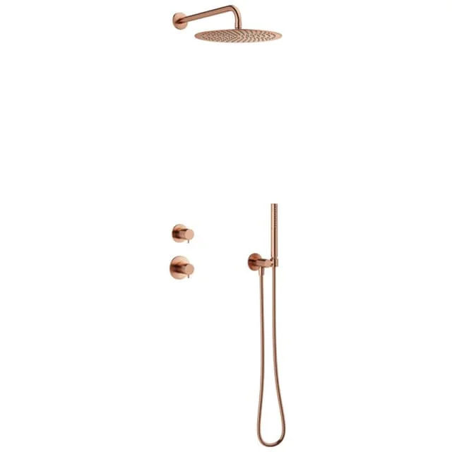 Damixa Iris DS1 takdusjsett for innbygging, børstet kobber | 5706987