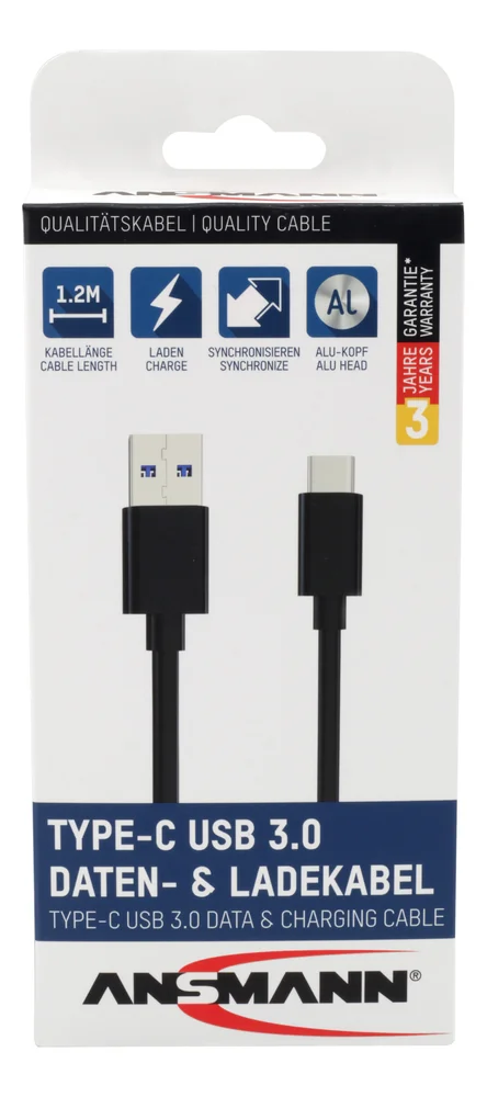 Ladekabel USB-A til USB-C 1,2m v:4237346