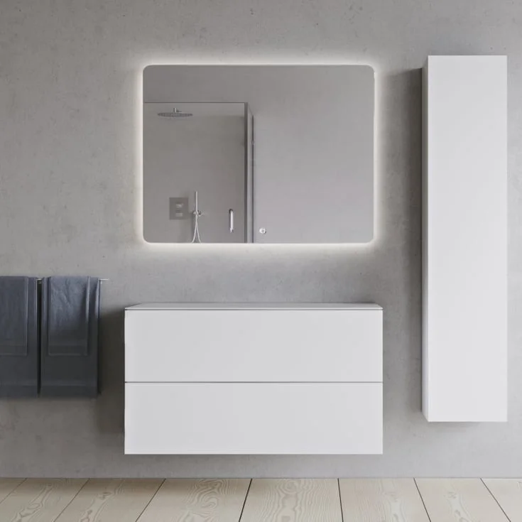 Copenhagen Bath SQ2 100 servantskap, dobbel, 100x45x60 cm, hvit matt | 30010243 Copenhagen Bath SQ2 100 servantskap, dobbel, 100x45x60 cm, hvit matt | 30010243