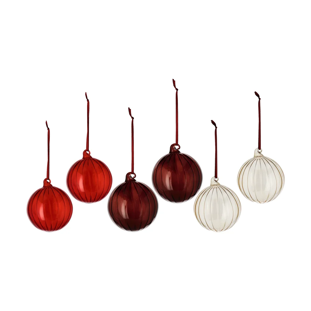 Clarity julekule Ø8 cm 6-pack v:9022799 Clarity julekule Ø8 cm 6-pack v:9022799