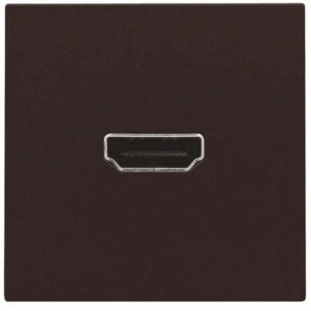 Niko HDMI uttak for pluggmontering, brun | 124-69417