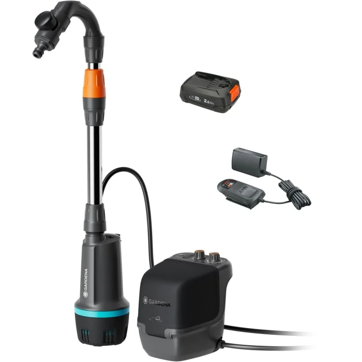 Gardena ComfortAutomatic regnvannspumpe, m/batteri, 55-77 cm | 14605-20