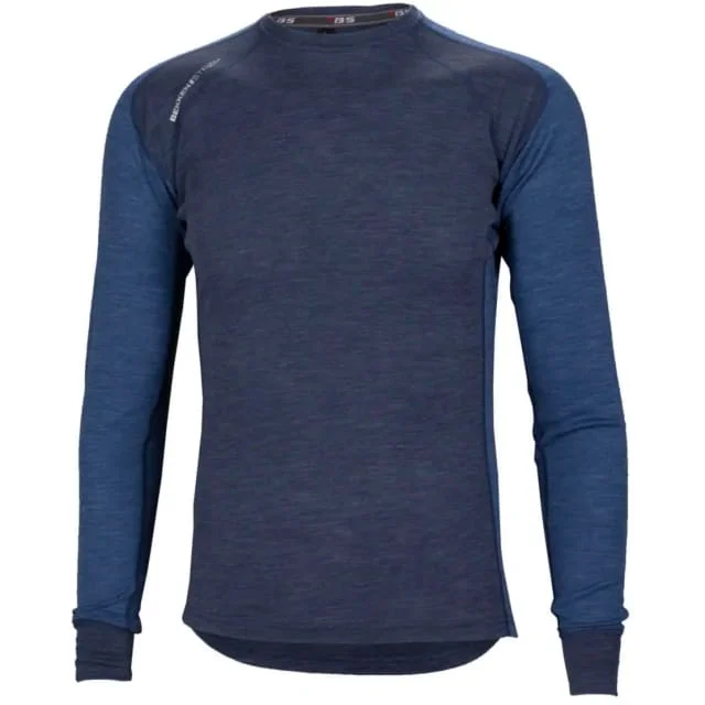 Bekken & Strøm Majavatn merino undertrøye, unisex, str. 3XL, jeansblå/himmelblå | 612679 Bekken & Strøm Majavatn merino undertrøye, unisex, str. 3XL, jeansblå/himmelblå | 612679