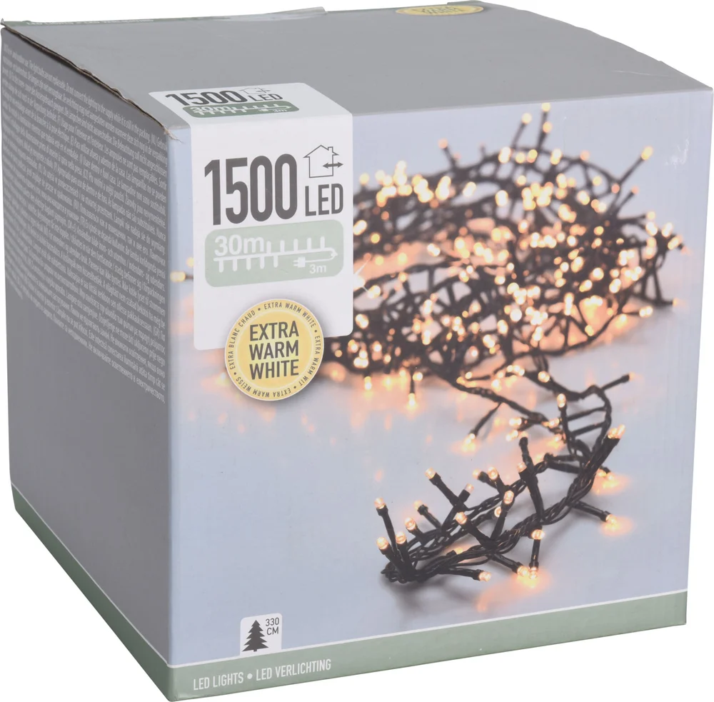 Lysslynge 1500ledlys ekstra varmhvit IP44 30m v:5424699