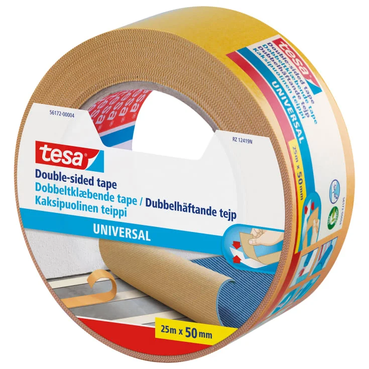 Tesa dobbeltsidig selvklebende lerretstape, 50 mm, 25 meter | 56172-00004-11