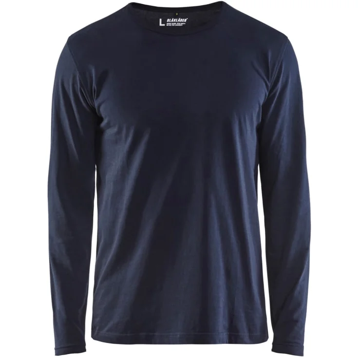 Blåkläder Workwear 35001 langermet t-skjorte, mørk marineblå, str. 2XL | 3500-1042-8600_2XL