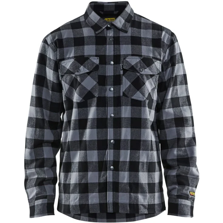 Blåkläder Workwear 3225 fôret skogbruksskjorte, grå/sort, str. M | 3225-1131-9799_M