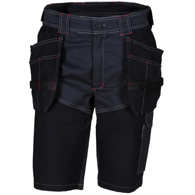 Bekken & Strøm håndverksshorts Drevsjø 4-veis stretch, unisex, str. 46, grå/sort | 611613