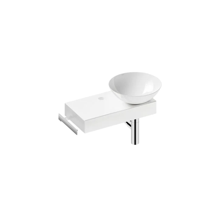 Laufen Piccolo Novo servant, 55x32 cm, høyre, hvit | H561PN30001111