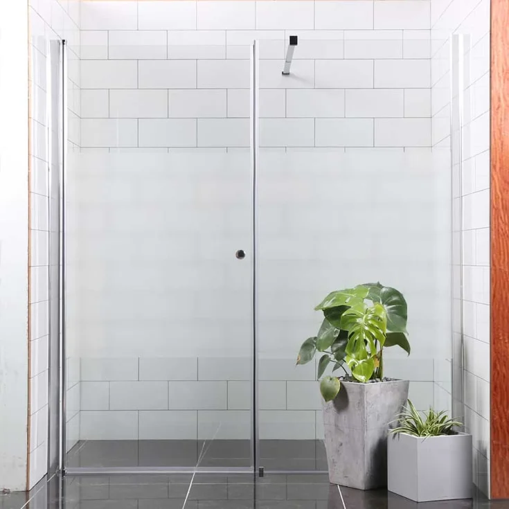 Bathlife Allsidig dusjnisje, 90×100 cm, delvis frostet glass, sølv profil | 40790717 Bathlife Allsidig dusjnisje, 90×100 cm, delvis frostet glass, sølv profil | 40790717