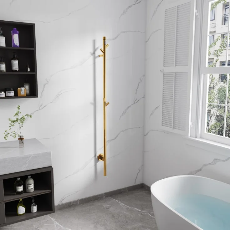 Bathlife Fas håndkletørker, el, 12×160 cm, gull | 401053827 Bathlife Fas håndkletørker, el, 12×160 cm, gull | 401053827