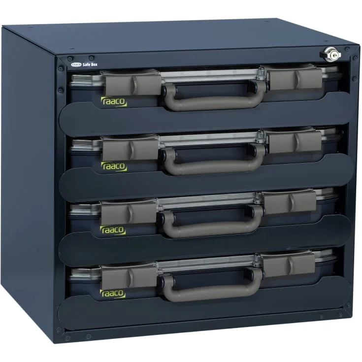Raaco Safebox sortimentsboks med 4 bokser | 380650 Raaco Safebox sortimentsboks med 4 bokser | 380650