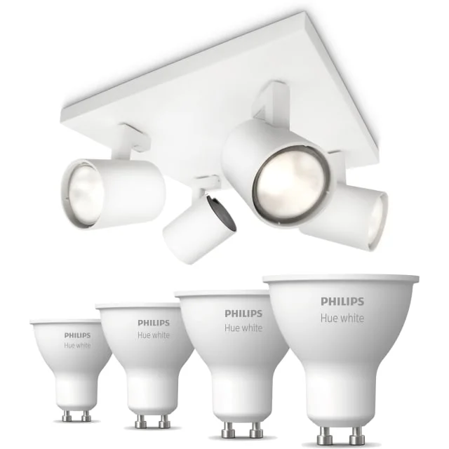 Philips Runner spotter i tak, 4 spotter, Hue White pærer | 2045100248+